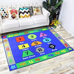 Kids’ Crawling Rugs Blocks English Number/Letter Kindergarten Children’s Carpet Rectangular Mat