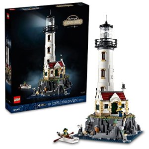 LEGO Ideas Motorized Lighthouse 21335 Adult Model Building Kit, Complete with Rotating Lights,