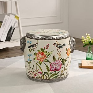 KAFELE European Drum Stool 6KG Luxury And Noble Chinese Drum Decoration Ornaments Living