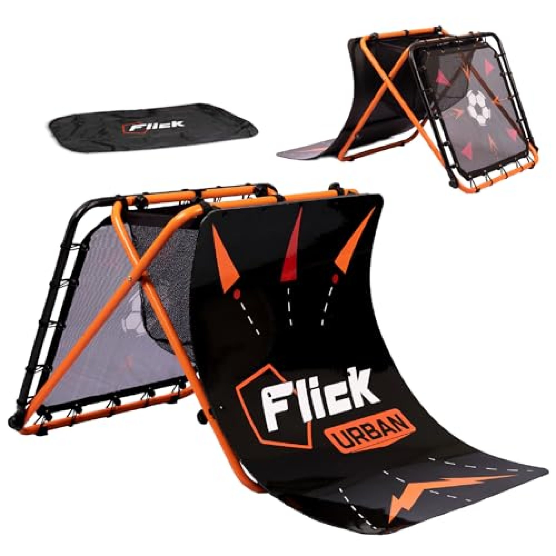 Football Flick Urban Skills Rebounder and Net | 4 In 1 Football Training Equipment | Scientifically Football Flick Urban Skills Rebounder and Net | 4 In 1 Football Training Equipment | Scientifically