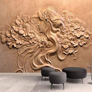 mural 3d wallpaper Girl W300 X H210 CM Wall Decor Home Craft Wall Decal Wall Non-Woven Poster