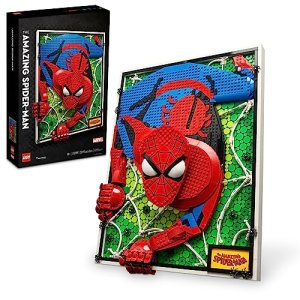 LEGO Art The Amazing Spider-Man 31209 Build & Display Home Decor Wall Art Kit, Nostalgic Super Hero
