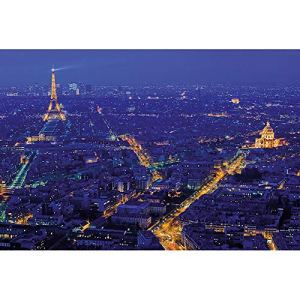 JW-MZPT Wooden Puzzles, Architectural Landscape DIY Home Decoration Murals, Paris Night View,3000PCS