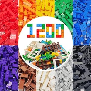 WYSWYG Building Bricks Classic 1200 Pieces Building Blocks Box Set for 6 Year Old up Kids Compatible