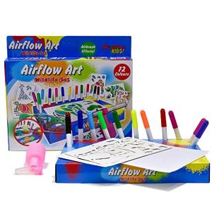 Kreative Kids TY1429 Wildlife Air Flow Pens Playset in Hanging Box, Multicolor, 31 Piece Set