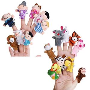 TOYANDONA Hand Finger Puppets Toys Baby Story Time Props Pretend Toys Theatre and Puppets 12 Animals