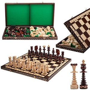 Master of Chess Wooden Chess Set with Pieces “GENTLEMAN” 60 cm / 23 in – Handcrafted Large Folding