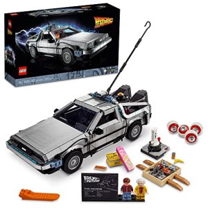 LEGO Icons Back to The Future Time Machine 10300, Model Car Building Kit Based on The Delorean from