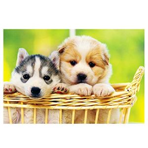 FFYUGO Adult Wooden Puzzles, Cute Puppies, Warm Home Decoration, 500, 1000, 1500, 2000, 3000, 4000,