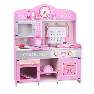JW-YZWJ Children’s Play House Wooden Simulation Kitchen Drawing Board Fruit and Vegetable