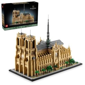 LEGO Architecture Notre-Dame de Paris Set, Model Kit for Adults to Build, Home or Office Décor,