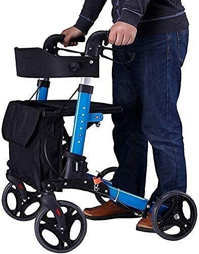MYIME Walking Frame Folding Rollator Wheeled Walker Walking Aluminum Alloy Frame Walker With Seat MYIME Walking Frame Folding Rollator Wheeled Walker Walking Aluminum Alloy Frame Walker With Seat
