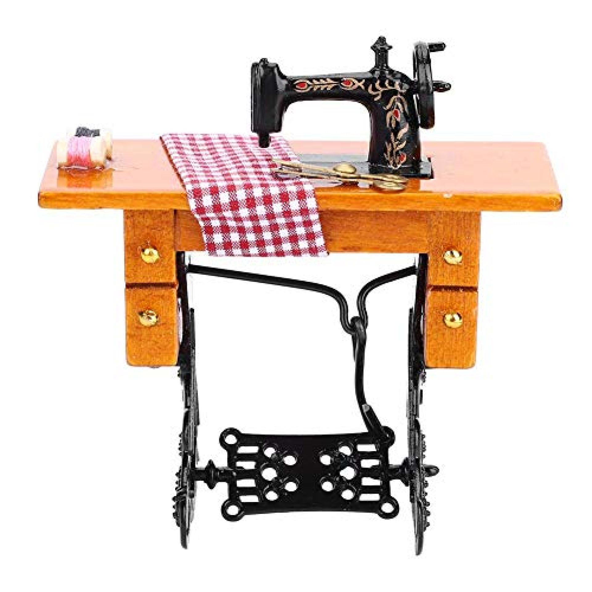 Dollhouse Sewing Machine Toy, Kids Mini Furniture Indoor Pretend Toys Educational Toy Role Play Game Dollhouse Sewing Machine Toy, Kids Mini Furniture Indoor Pretend Toys Educational Toy Role Play Game