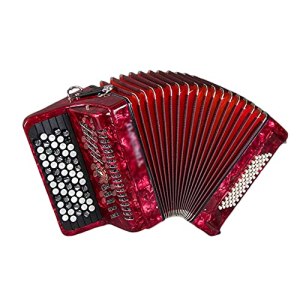 KAFELE 2 Reed Accordion 62 Keys/60 Bass Beginner Examination Professional Playing Instrument