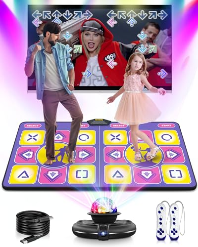 Acelufly Double Dance Mat, Electronic Dance Mat for TV with Camera, Non-Slip Fitness Dance Mat for Acelufly Double Dance Mat, Electronic Dance Mat for TV with Camera, Non-Slip Fitness Dance Mat for