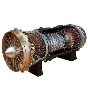 LAZRU Mini J-20 Fighter Engine Model, Electric Turbofan Aircraft Engine Model Kit, 150+ Pcs DIY