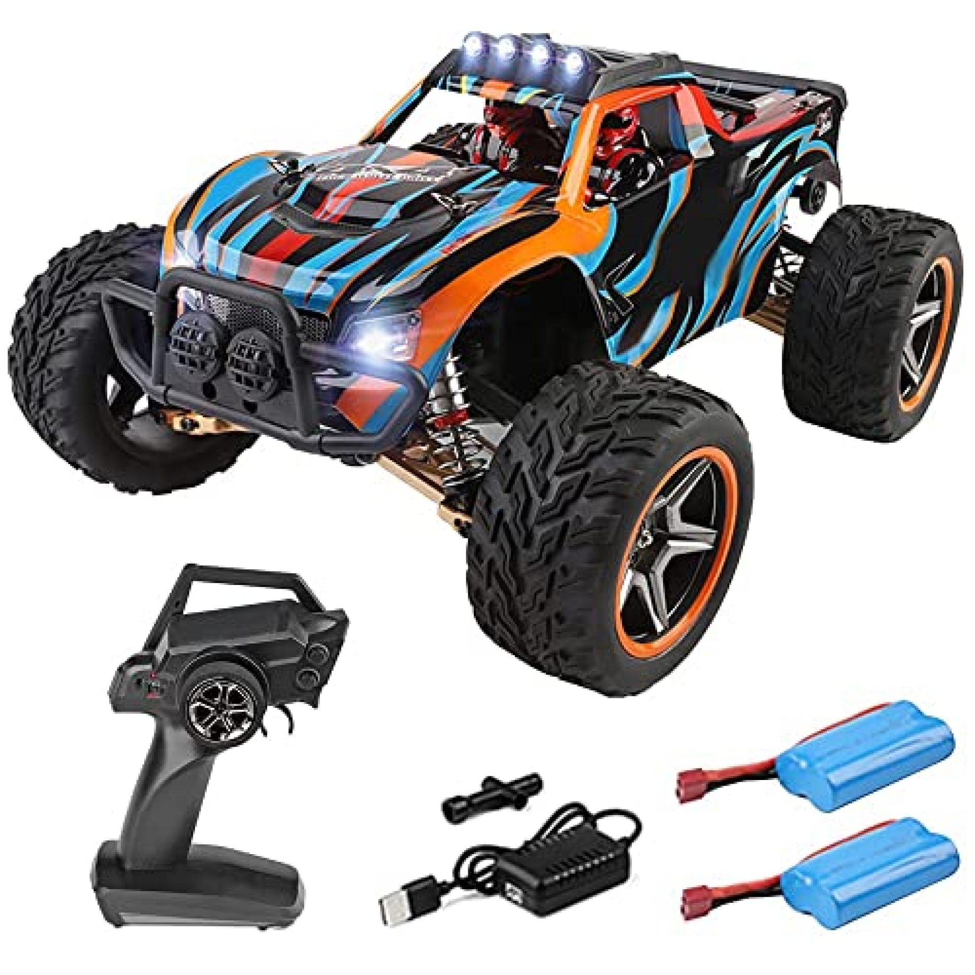 1:10 Scale RC Cars,4WD High Speed 45 Km/h Monster Trucks For Boys, 2.4 GHz Remote Control Car, Two 1:10 Scale RC Cars,4WD High Speed 45 Km/h Monster Trucks For Boys, 2.4 GHz Remote Control Car, Two
