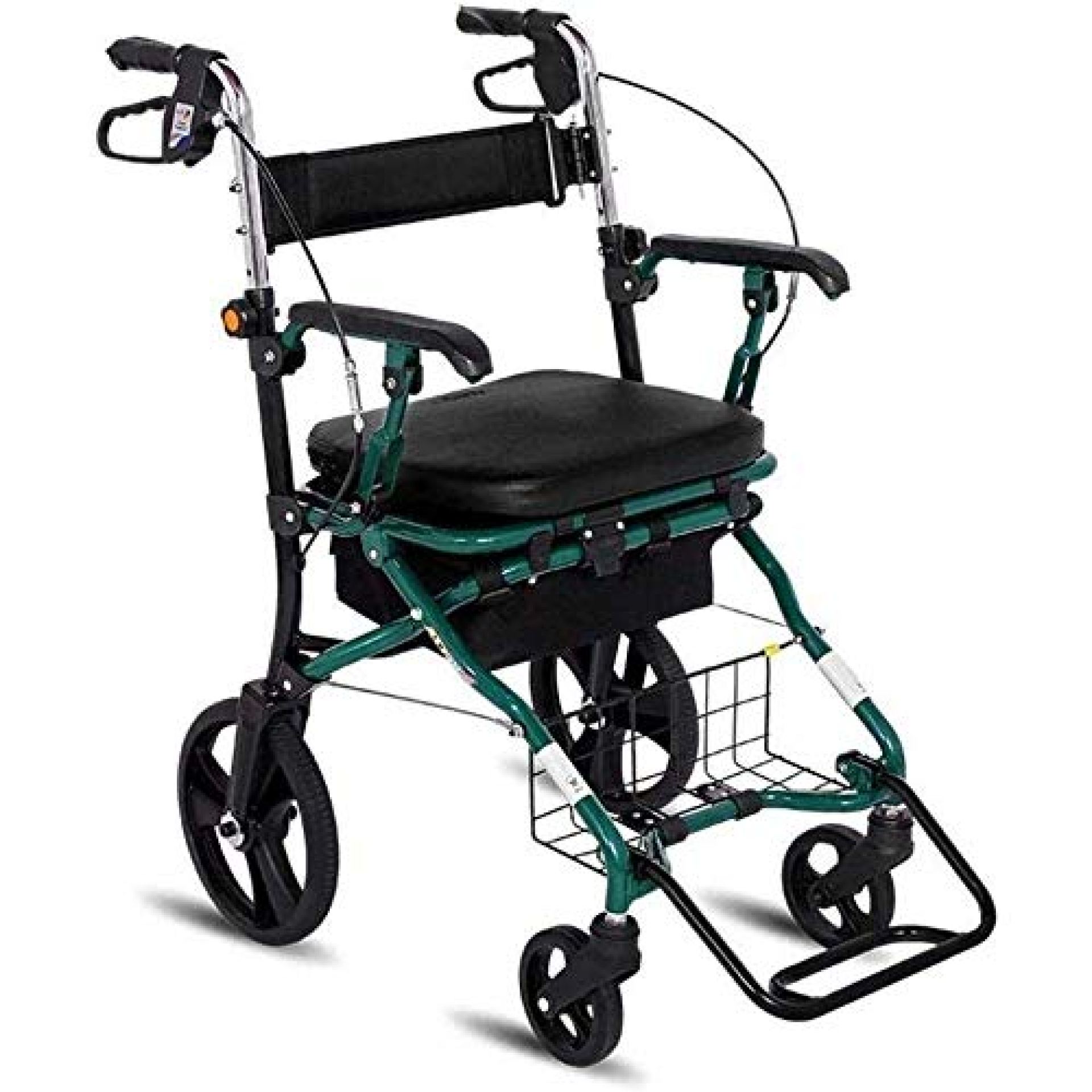 Leunlee Wheel Rollator, Folding Mobility Walking Aid,Height Adjustable Seat with Seat And Lower Side Leunlee Wheel Rollator, Folding Mobility Walking Aid,Height Adjustable Seat with Seat And Lower Side