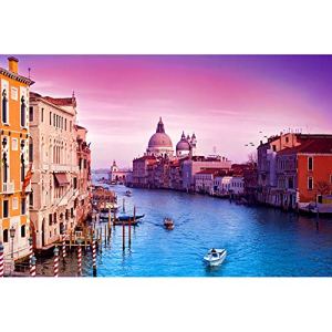 Large Adult Wooden Puzzle, Romantic Scenery of Venice Water City, 500,1000,2000,4000 Pieces,