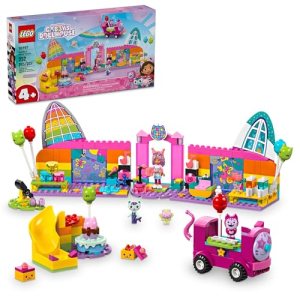 LEGO Gabby’s Dollhouse Gabby’s Party Room Disco Playset for Kids, DJ Entertainment Toy with Slide,
