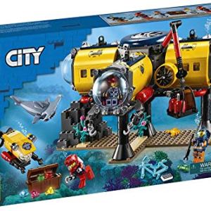 LEGO City Ocean Exploration Base Playset 60265, with Submarine, Underwater Drone, Diver, Sub Pilot,