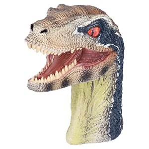 Lifelike Rubber Dinosaur Hand Puppets, Interactive Dinosaur Head Toys Finger Puppets Interactive