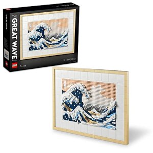 LEGO 31208 Art Hokusai – The Great Wave, 3D Japanese Wall Art Craft Kit, Framed Ocean Canvas,