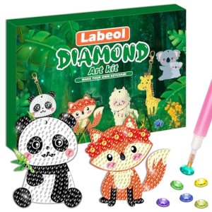 Labeol Arts and Crafts for Kids Ages 8-12 – Creat Your Own GEM Keychains-5D Diamond Painting by
