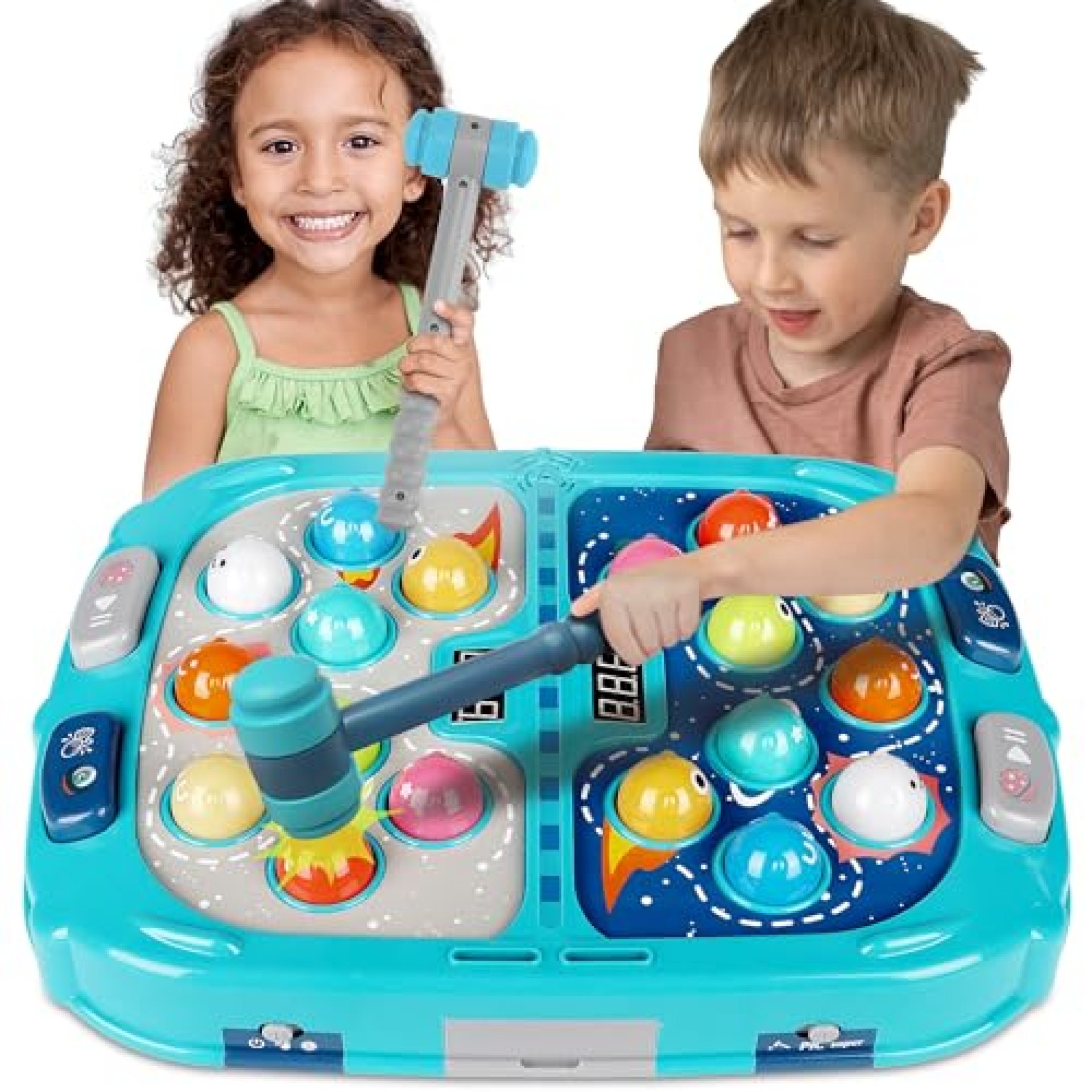 Huge Double Whacking Toy, Toys for 5 Year Old Boys, Interactive Pounding Toy for Kids, 9 Speed Huge Double Whacking Toy, Toys for 5 Year Old Boys, Interactive Pounding Toy for Kids, 9 Speed
