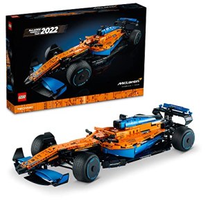 LEGO 42141 Technic McLaren Formula 1 2022 Replica Race Car Model Building Kit, F1 Motor Sport Set