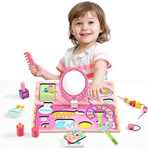 JW-YZWJ Children’s Wooden Simulation Dressing Table Cosmetics Set Early Education Educational Toys