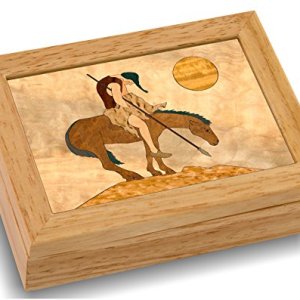 MarqArt Native American Wood Art Trinket Jewelry Box & Gift – Handmade USA – Unmatched Quality –