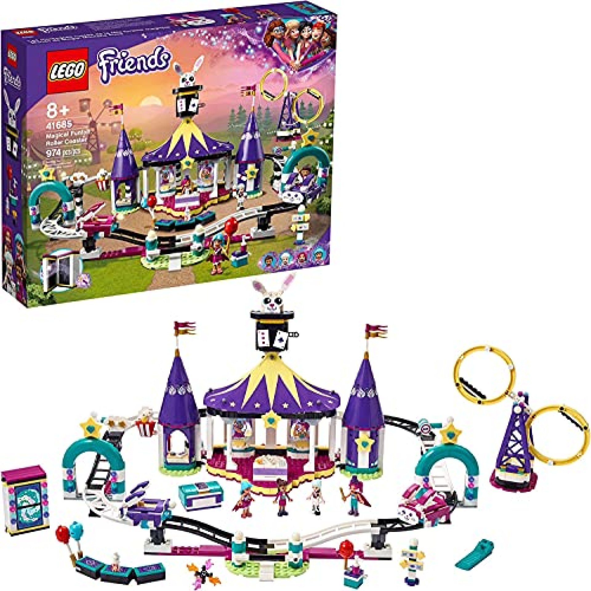 LEGO Friends Magical Funfair Roller Coaster 41685 Building Kit; Pretend Playset for Kids Who Love LEGO Friends Magical Funfair Roller Coaster 41685 Building Kit; Pretend Playset for Kids Who Love