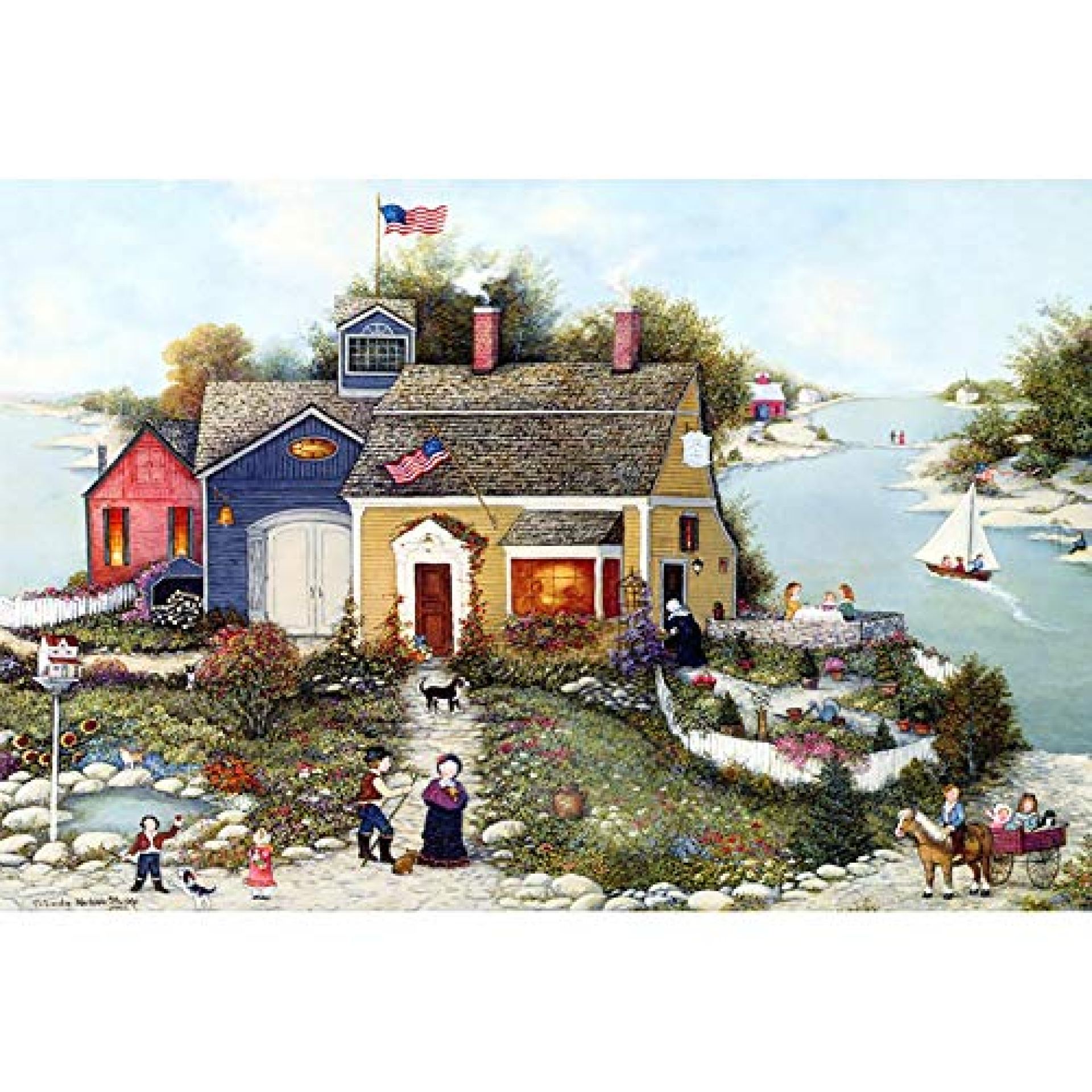 Wooden Puzzle, 3000/4000/5000/6000 Piece American Village Oil Painting Anime Educational Toy Wooden Puzzle, 3000/4000/5000/6000 Piece American Village Oil Painting Anime Educational Toy