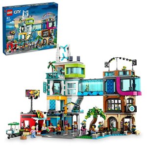 LEGO 60380 City City Centre Set, Model Building Kit with Reconfigurable Modular Rooms including Toy