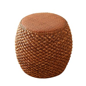 KAFELE Rattan Chinese Drum Stool Make-Up Low Drum Stool/Home/Living Room/Coffee Table/Sofa/Shoe