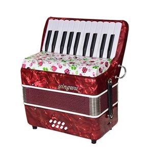 WYKDL Children‘s Kids’ Accordion Keyboard Instruments with Treble Keys Air Valves, Hand Strap, Early