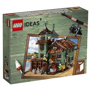 LEGO Ideas Old Fishing Tent, Fishing Building Building Building Set with Fisherman Minifigures and