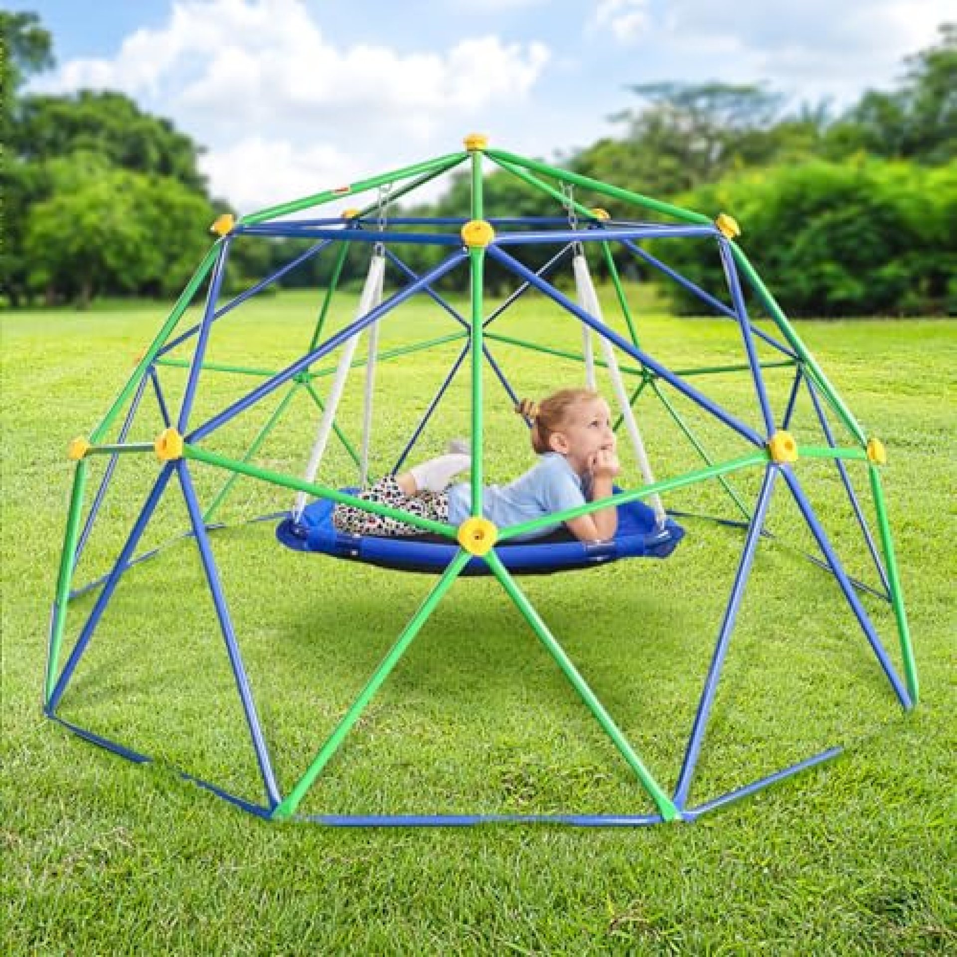 JYGOPLA 10FT Climbing Dome, Geometric Dome Climber Supporting 800LBS with Rust & Uv Resistant, Geo JYGOPLA 10FT Climbing Dome, Geometric Dome Climber Supporting 800LBS with Rust & Uv Resistant, Geo