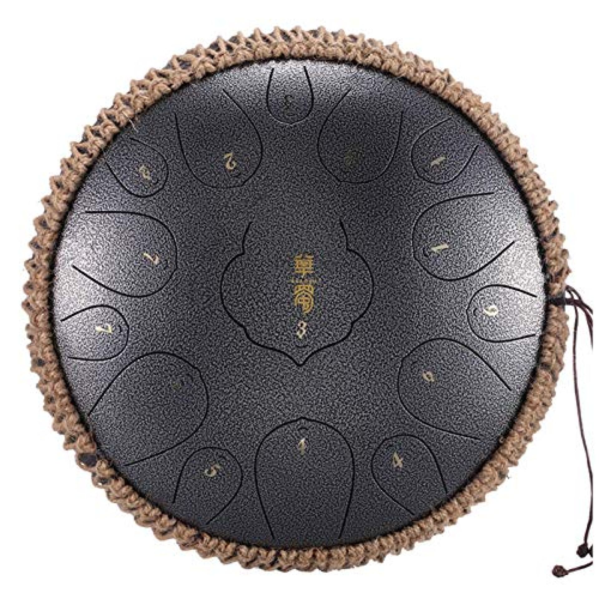 BGSFF 12.5 Inch Steel Tongue Drum Hang Drum Healing Drum 15 Note D Keys Handpan Drum Percussion BGSFF 12.5 Inch Steel Tongue Drum Hang Drum Healing Drum 15 Note D Keys Handpan Drum Percussion
