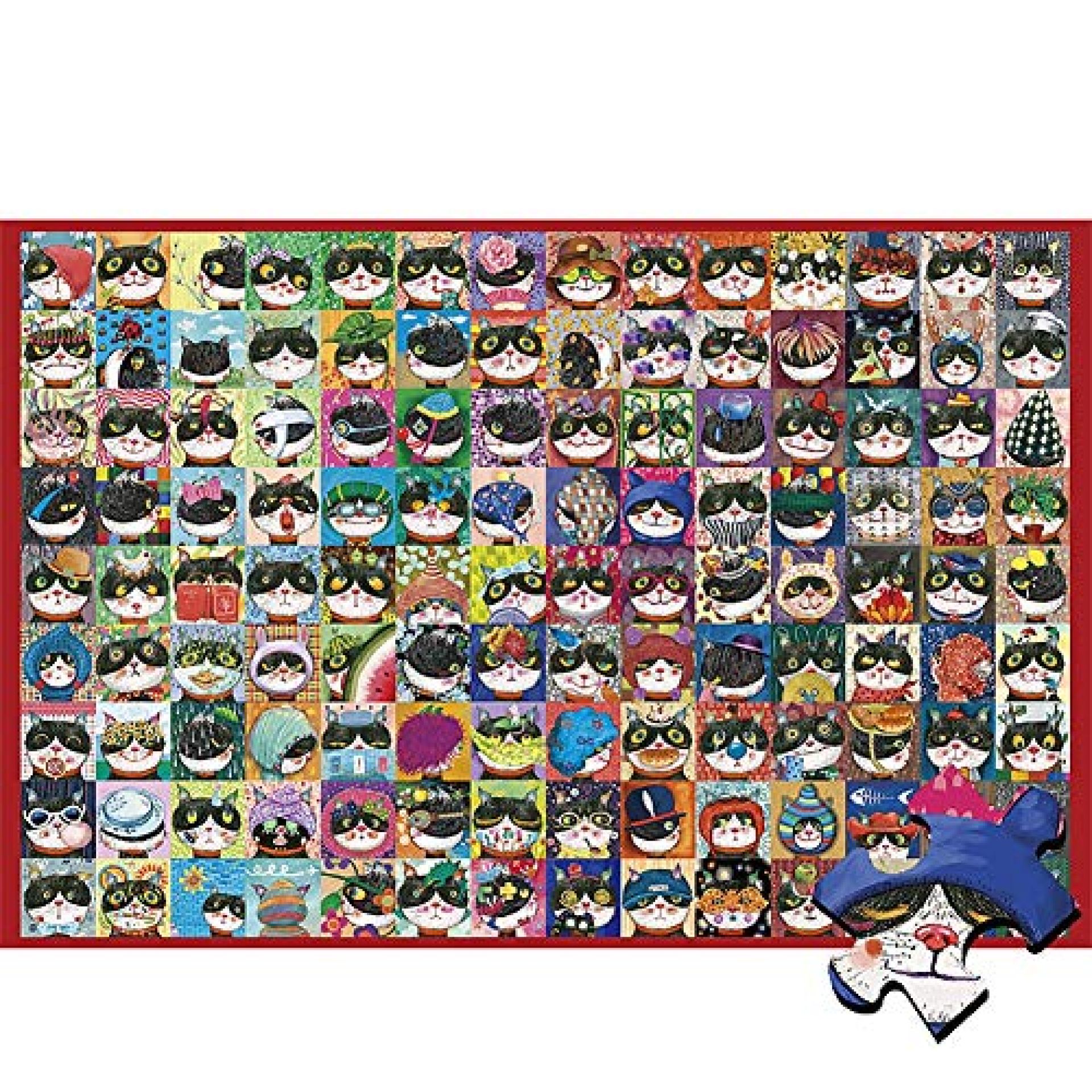 FFYUGO Adult Wooden Puzzles, Crazy Cats, Cats in Various Poses, Abstract Art (500-6000 Pieces), FFYUGO Adult Wooden Puzzles, Crazy Cats, Cats in Various Poses, Abstract Art (500-6000 Pieces),