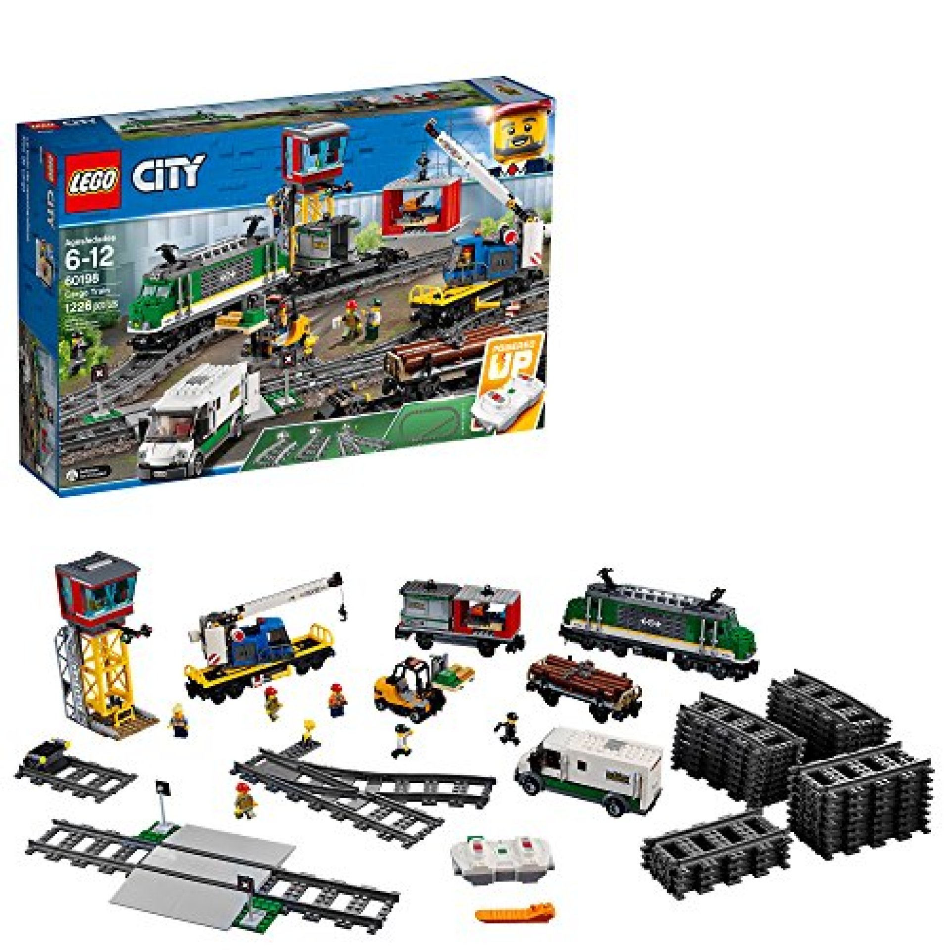 LEGO City Cargo Train 60198 Exclusive Remote Control Train Building Set with Tracks for Kids, Top LEGO City Cargo Train 60198 Exclusive Remote Control Train Building Set with Tracks for Kids, Top