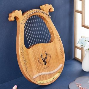 Lyre Harp Beginner 16-string Liras Small Portable Easy To Learn Musical Beginner Instruments (Color
