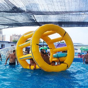 LANGWEI Inflatable Roller Float, Water Walking Exercise Ball Water Wheel, Swimming Pool Roller Toy