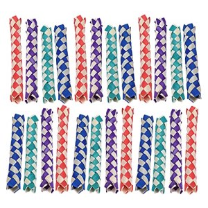 GLOGLOW 24Pcs Bamboo Finger Traps, Classic Chinese Finger Traps Birds Foraging Chopper Toy for Kids