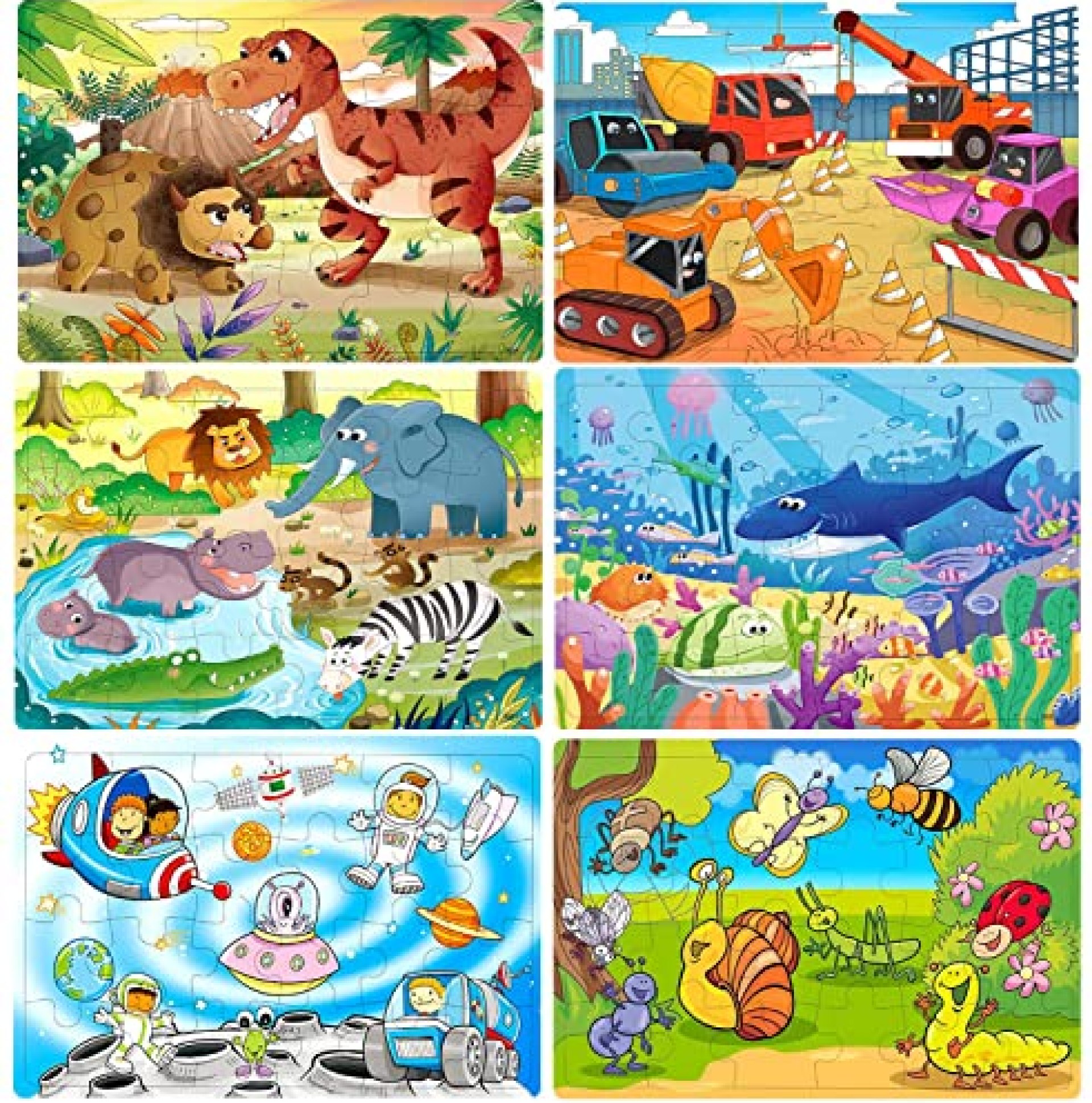 RANSUNN Puzzles for Kids Ages 3-5, 24 Piece Colorful Wooden Puzzles for Toddler Children Learning RANSUNN Puzzles for Kids Ages 3-5, 24 Piece Colorful Wooden Puzzles for Toddler Children Learning