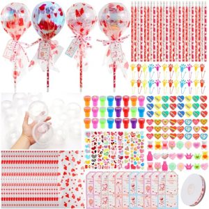 LiYiQ 24Pack Valentines Day Gifts for Kids, Giant Lollipop with Gift Cards for Kids, Pencils