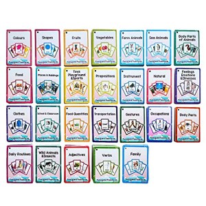 Lilias Flash Cards, English Words Learning Pocket Card for Toddlers, Toddler Learning Toys, Learning