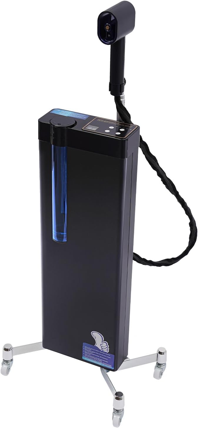 1300W Nano Hair Steamer, 3-in-1 Professional Multifunctional Negative Ions Hair Steamer Machine with Intelligent Control & Pulleys for Hair Care Hair Repair Salon Spa Equipment (Black) 1300W Nano Hair Steamer, 3-in-1 Professional Multifunctional Negative Ions Hair Steamer Machine with Intelligent Control & Pulleys for Hair Care Hair Repair Salon Spa Equipment (Black)