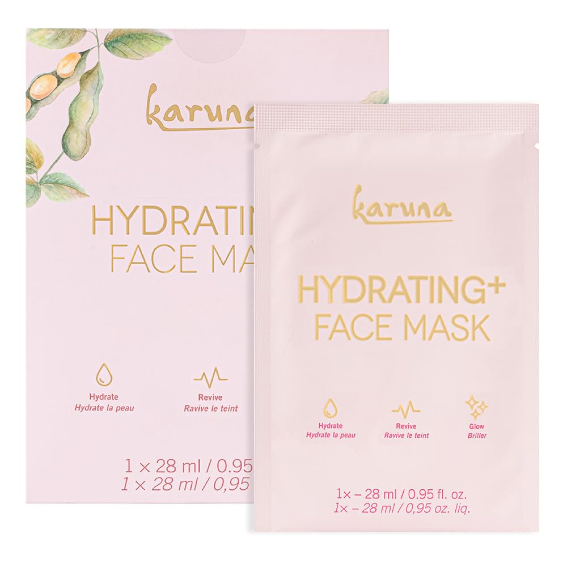 Karuna Skin – Hydrating+ Facial Mask for Well-Moisturized & Hydrated Skin, Glow-Enhancing Facial Skin Care Products, Hydrating Face Masks with Natto, Niacinamide & Sodium Lactate, 1 Pack Karuna Skin – Hydrating+ Facial Mask for Well-Moisturized & Hydrated Skin, Glow-Enhancing Facial Skin Care Products, Hydrating Face Masks with Natto, Niacinamide & Sodium Lactate, 1 Pack